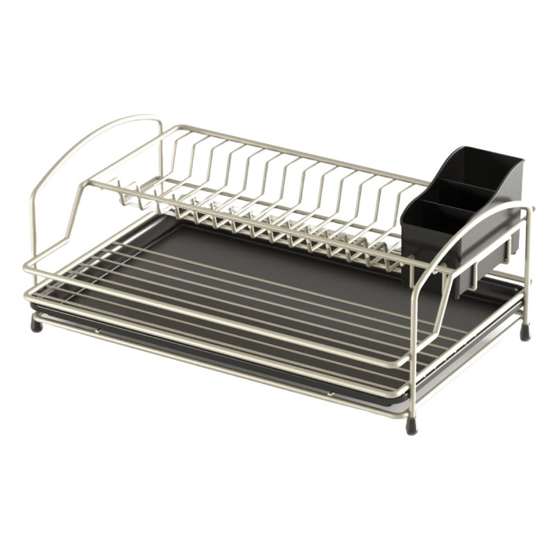 Suport pentru vase KB008, inox, argintiu + negru, 34 x 50 x 22 cm