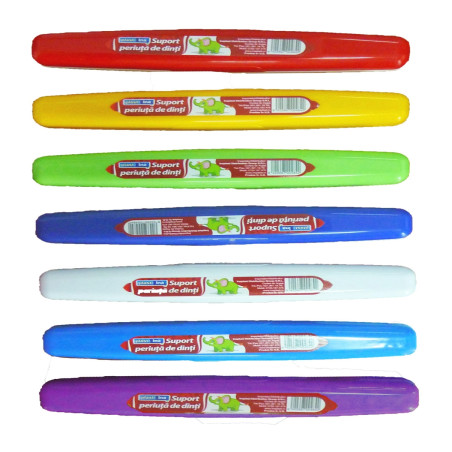 Suport periuta de dinti voiaj Plastina, plastic, diverse culori