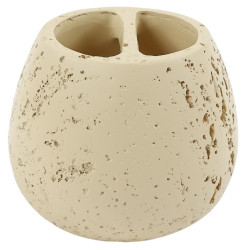 Suport periute dinti, Kadda Rock BPO-0573B, polirasina, finisaj piatra, 11 x 8.5 cm