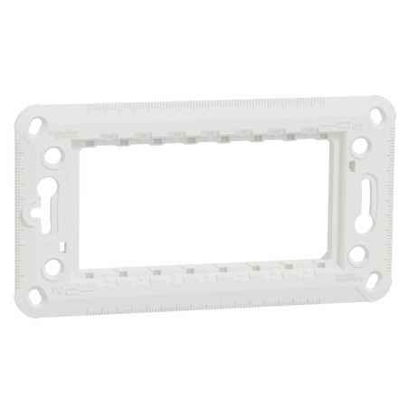 Suport plastic Schneider Electric Noua Unica NU7104P_DM, 4 module, pentru rama priza / intrerupator