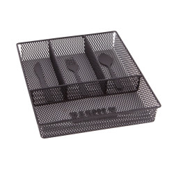 Suport tacamuri pentru sertar, MG071B, metal, negru, 33 x 26 x 4.8 cm