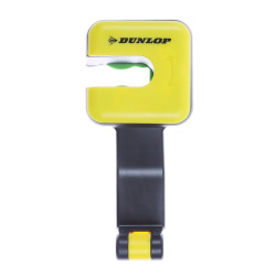 Suport telefon auto, Dunlop, universal, montare cu click, prindere telefon cu cleme, ABS / metal, negru / galben, multifunctiona