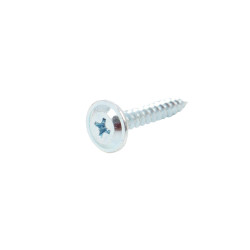 Surub autofiletant pentru tabla, cu cap plat saiba, din otel, zincat alb, 4.2 x 25 mm