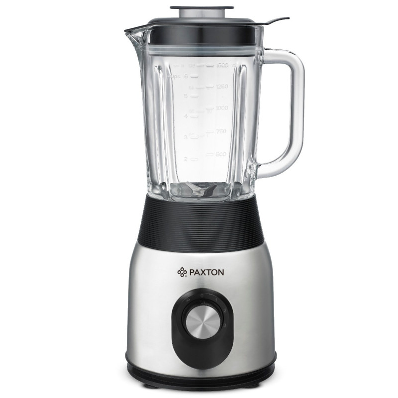 Blender Paxton BL823, 600 W, 2 trepte de viteza, 1.5 litri, functie Pulse, lame inox, argintiu