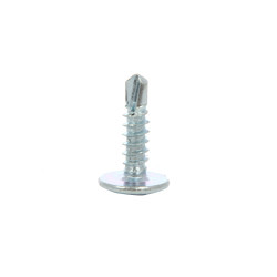 Surub autoforant, cu cap plat cu saiba, otel, zincat alb, 4.2 x 16 mm