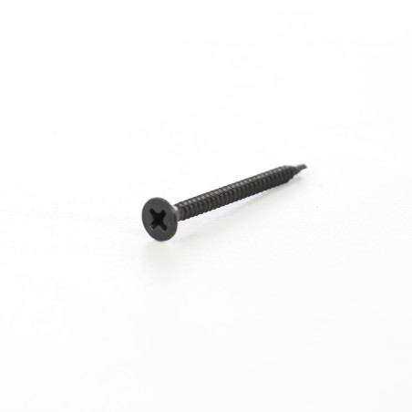 Surub autoforant, pentru gips carton, cu cap inecat, din otel fosfatat negru, 3.5 x 45 mm