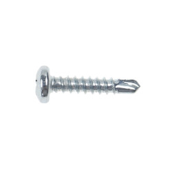 Surub autoforant pentru lemn, din otel, zincat alb, cu cap bombat, amprenta Phillips, PH 2, Friulsider, 3.5 x 16 mm