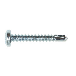 Surub autoforant pentru lemn, din otel, zincat alb, cu cap bombat, amprenta Phillips, PH 2, Friulsider, 3.5 x 22 mm