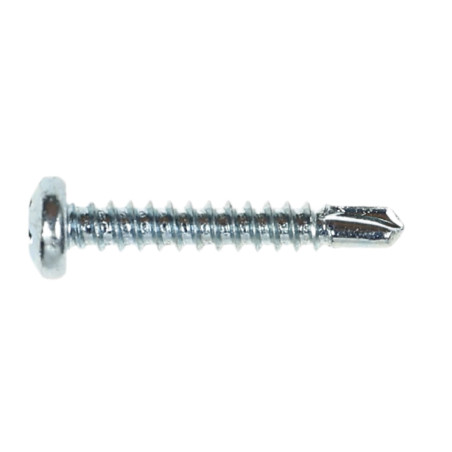 Surub autoforant pentru lemn, din otel, zincat alb, cu cap bombat, amprenta Phillips, PH 2, Friulsider, 3.5 x 22 mm