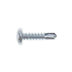 Surub autoforant pentru lemn, din otel, zincat alb, cu cap bombat, amprenta Phillips, PH 2, Friulsider, 4.2 x 16 mm