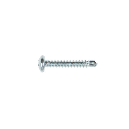 Surub autoforant pentru lemn, din otel, zincat alb, cu cap bombat, amprenta Phillips, PH 2, Friulsider, 4.2 x 25 mm