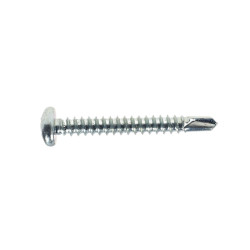 Surub autoforant pentru lemn, din otel, zincat alb, cu cap bombat, amprenta Phillips, PH 2, Friulsider, 4.2 x 32 mm