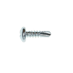 Surub autoforant pentru lemn, din otel, zincat alb, cu cap bombat, amprenta Phillips, PH 2, Friulsider, 4.8 x 16 mm