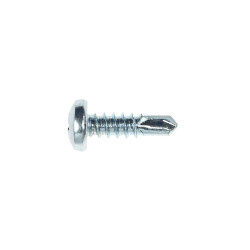 Surub autoforant pentru lemn, din otel, zincat alb, cu cap bombat, amprenta Phillips, PH 2, Friulsider, 4.8 x 19 mm