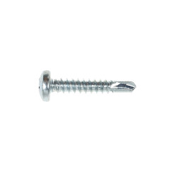 Surub autoforant pentru lemn, din otel, zincat alb, cu cap bombat, amprenta Phillips, PH 2, Friulsider, 4.8 x 25 mm