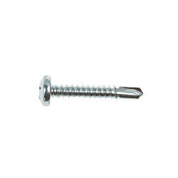 Surub autoforant pentru lemn, din otel, zincat alb, cu cap bombat, amprenta Phillips, PH 3, Friulsider, 5.5 x 32 mm