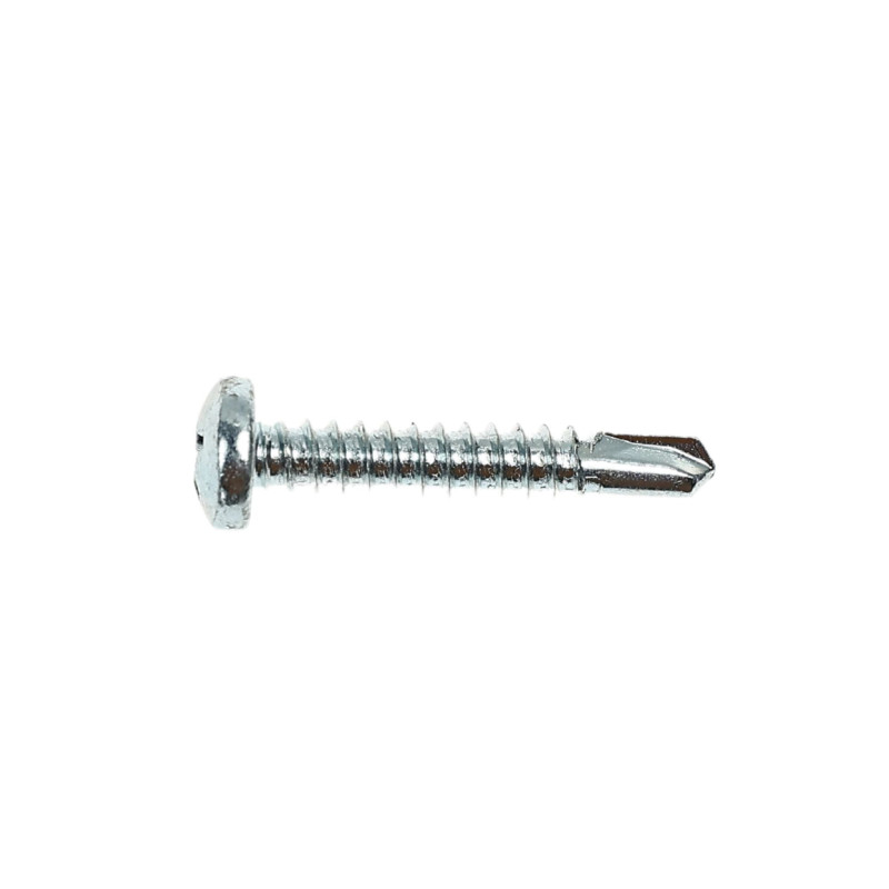 Surub autoforant pentru lemn, din otel, zincat alb, cu cap bombat, amprenta Phillips, PH 3, Friulsider, 5.5 x 32 mm
