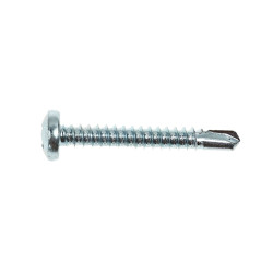 Surub autoforant pentru lemn, din otel, zincat alb, cu cap bombat, amprenta Phillips, PH 3, Friulsider, 5.5 x 38 mm