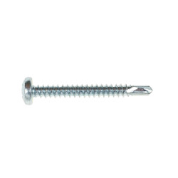 Surub autoforant pentru lemn, din otel, zincat alb, cu cap bombat, amprenta Phillips, PH 3, Friulsider, 5.5 x 45 mm