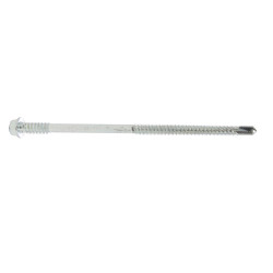 Surub autoforant, pentru panouri, cu cap hexagonal, din otel, zincat alb, SW8, 6.3/5.5 x 120 mm
