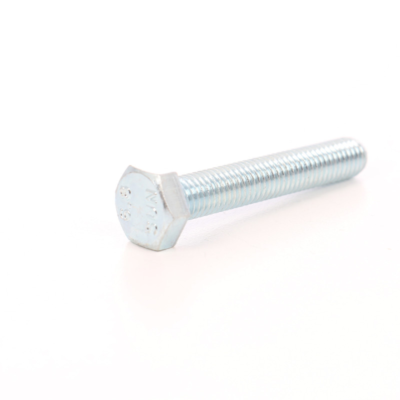 Surub cu cap hexagonal, filetat complet, otel, zincat alb, DIN933-8.8, M10 x 40 mm