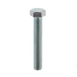 Surub cu cap hexagonal, filetat complet, otel, zincat alb, DIN933-8.8, M16 x 100 mm