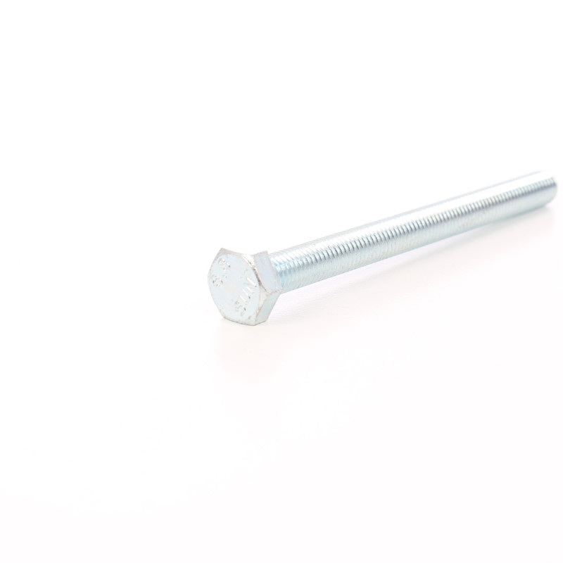 Surub cu cap hexagonal, filetat complet, otel, zincat alb, M10 x 110 mm