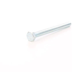 Surub cu cap hexagonal, filetat complet, otel, zincat alb, M10 x 120 mm