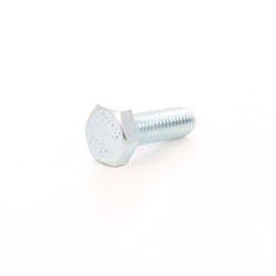 Surub cu cap hexagonal, filetat complet, otel, zincat alb, M10 x 20 mm