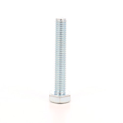 Surub cu cap hexagonal, filetat complet, otel, zincat alb, M10 x 35 mm