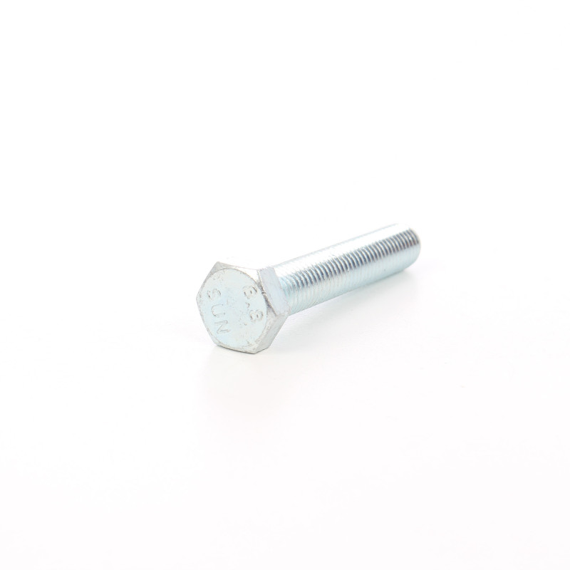 Surub cu cap hexagonal, filetat complet, otel, zincat alb, M14 x 100 mm Surub cu cap hexagonal, filetat complet, otel, zincat alb, M14 x 100 mm