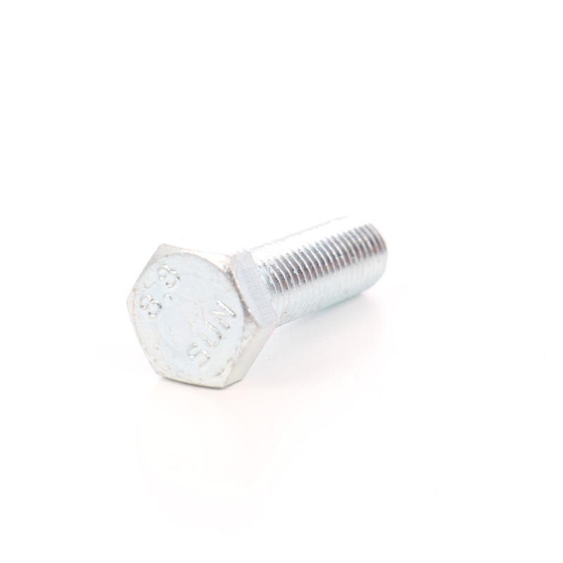 Surub cu cap hexagonal, filetat complet, otel, zincat alb, M14 x 60 mm