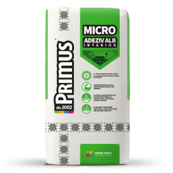 Adeziv gresie si faianta Primus Microgranular, alb, pentru interior, 25 kg