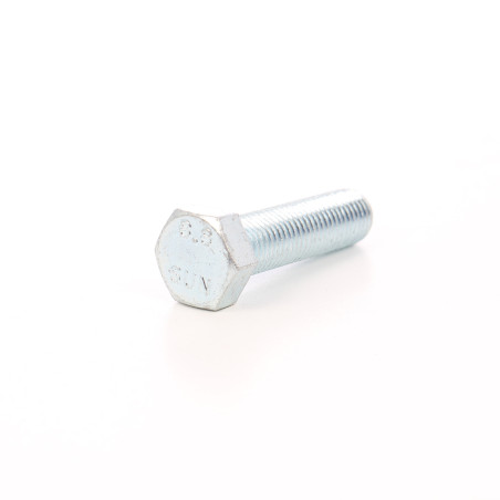 Surub cu cap hexagonal, filetat complet, otel, zincat alb, M16 x 60 mm