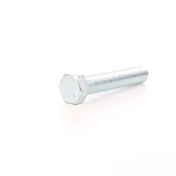 Surub cu cap hexagonal, filetat complet, otel, zincat alb, M18 x 80 mm