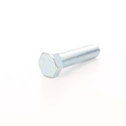 Surub cu cap hexagonal, filetat complet, otel, zincat alb, M20 x 100 mm