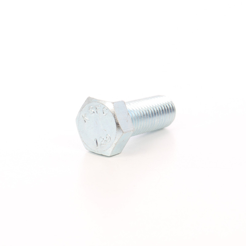 Surub cu cap hexagonal, filetat complet, otel, zincat alb, M20 x 80 mm Surub cu cap hexagonal, filetat complet, otel, zincat alb, M20 x 80 mm