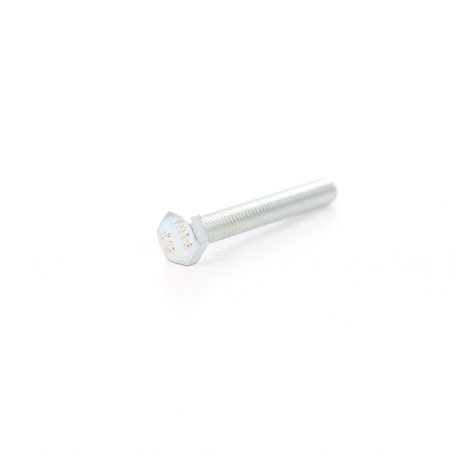Surub cu cap hexagonal, filetat complet, otel, zincat alb, M4 x 40 mm