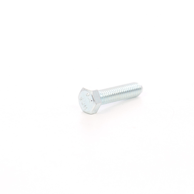 Surub cu cap hexagonal, filetat complet, otel, zincat alb, M5 x 20 mm