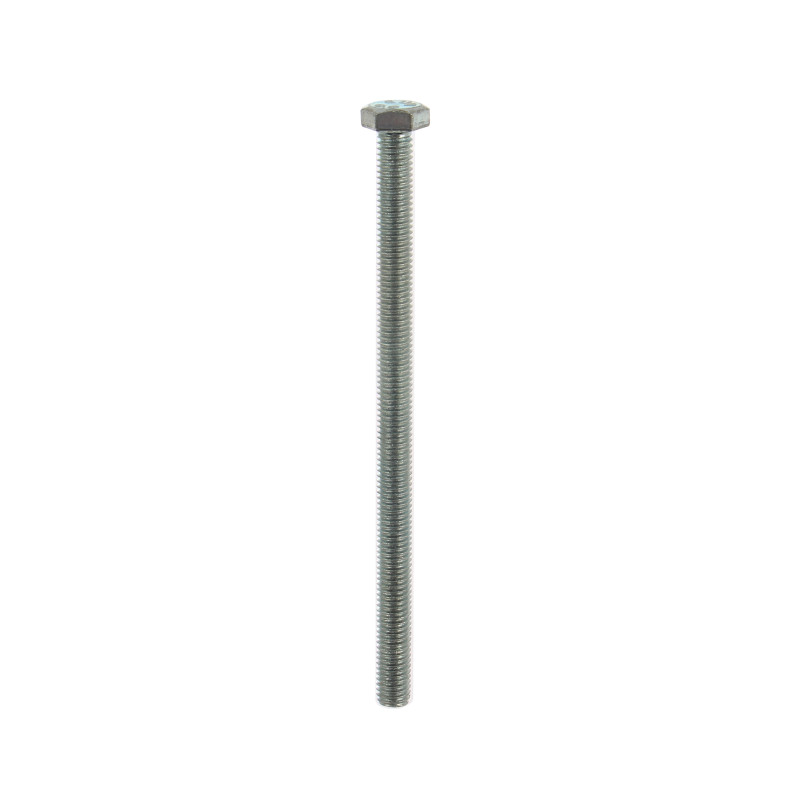 Surub cu cap hexagonal, filetat complet, otel, zincat alb, M8 x 130 mm Surub cu cap hexagonal, filetat complet, otel, zincat alb, M8 x 130 mm