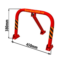 Blocator pentru parcare, metalic, 380 x 450 mm