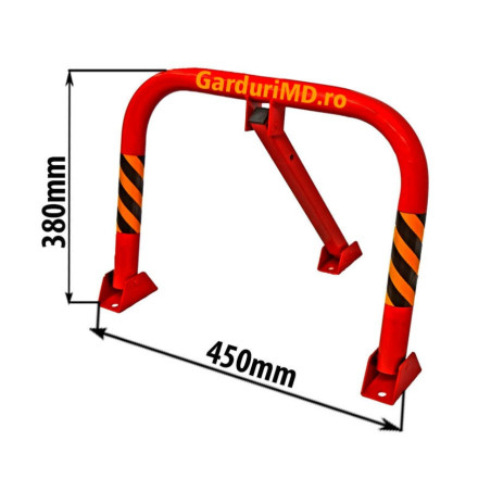Blocator pentru parcare, metalic, 380 x 450 mm