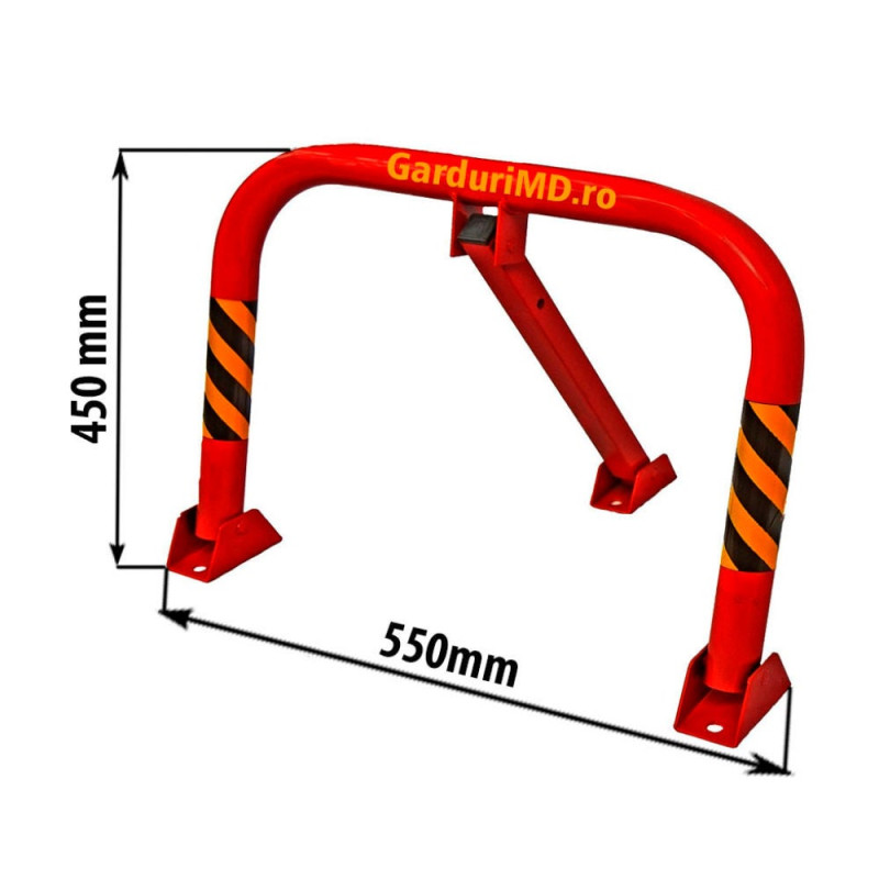 Blocator pentru parcare, metalic, 450 x 550 mm