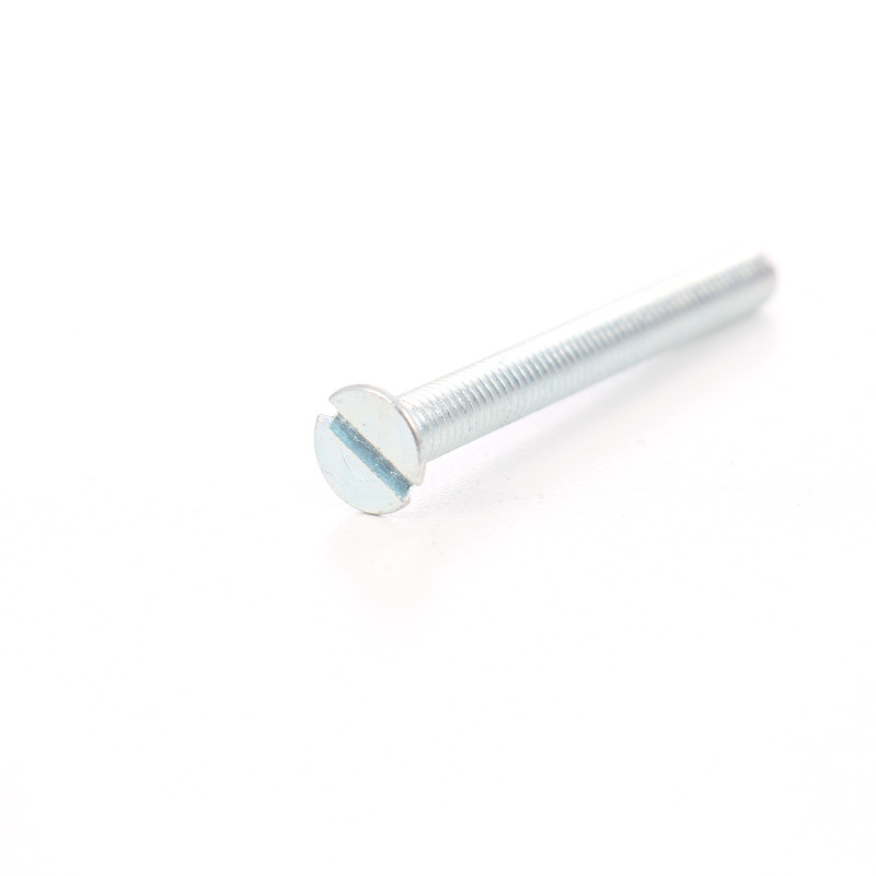 Surub cu cap inecat crestat, otel, zincat alb, M6 x 50 mm