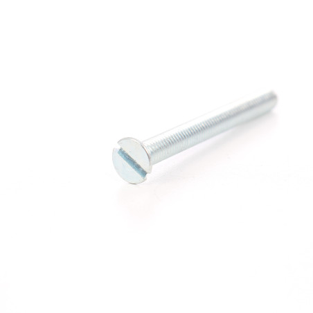 Surub cu cap inecat crestat, otel, zincat alb, M6 x 60 mm