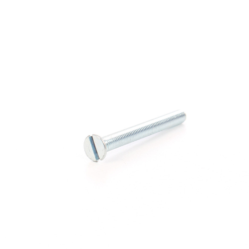 Surub cu cap inecat crestat, otel, zincat alb, M6 x 70 mm
