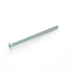 Surub cu cap inecat, cruce, din otel, zincat alb, M5 x 90 mm