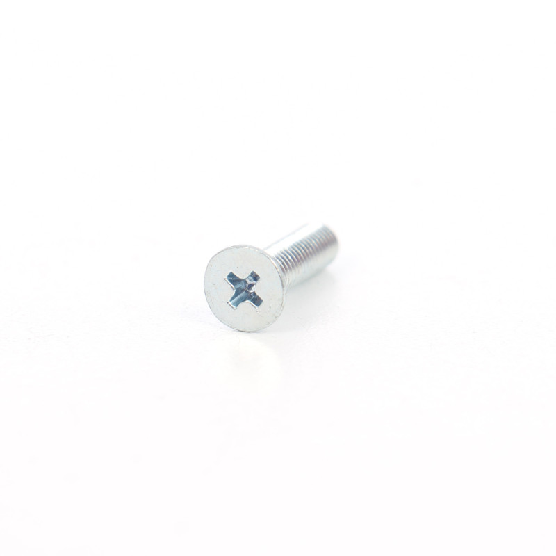 Surub cu cap inecat, cruce, PH2, otel, zincat alb, M4 x 20 mm