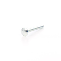 Surub cu filet metric, cu cap bombat torbant, zincat alb, diametru cap 16.55 mm, M6 x 100 mm