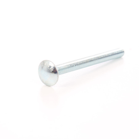 Surub cu filet metric, cu cap bombat torbant, zincat alb, diametru cap 20.65 mm, M8 x 100 mm